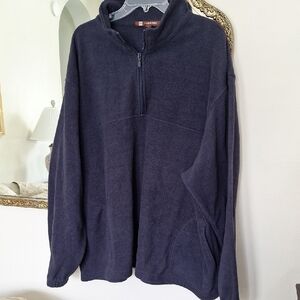 Men's Navy Zip-Up Fleece Jacket
